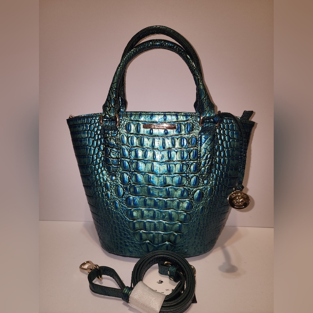 Brahmin Small Bowie Satchel In Peacok NWT